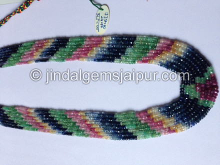 Multi Precious Faceted Roundelle Beads
